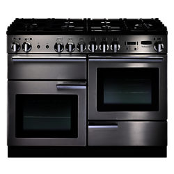 Rangemaster Professional+ 110 Dual Fuel Range Cooker Stainless Steel